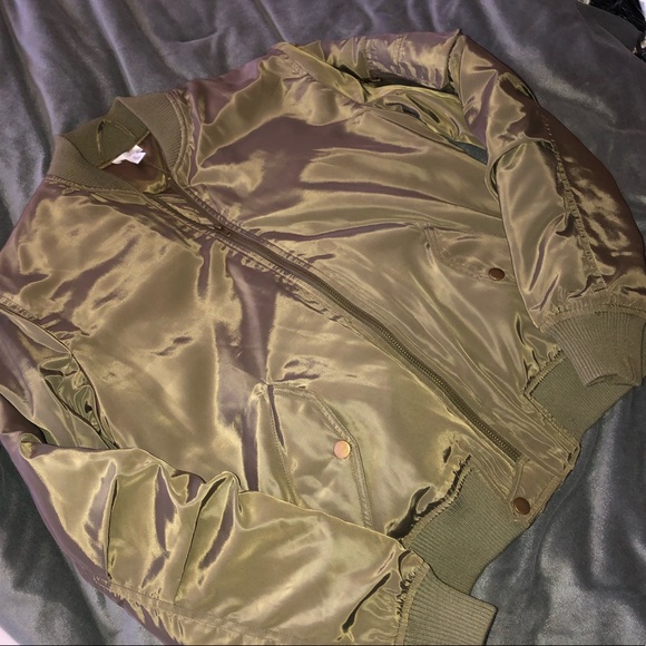 Nordstrom BP bp olive army green bomber jacket - Picture 3 of 5